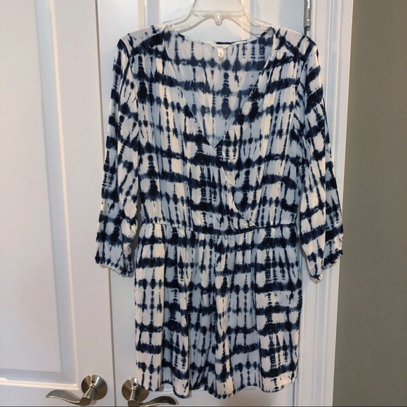 NWOT - Aeropostale Blue & White Tie Dye Romper - Picture 4 of 5